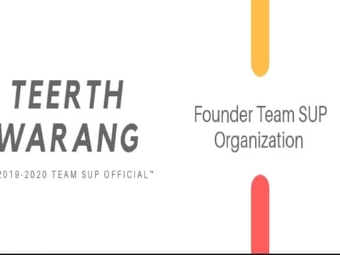 Recent post by Teerth Nilesh Warang
